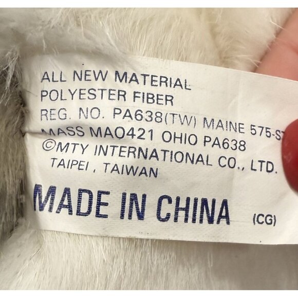 MTY INTL Adorable Plush Sitting Tabby Cat Toy With Red Bow Yarn Ball Soft Gift - Picture 6 of 6